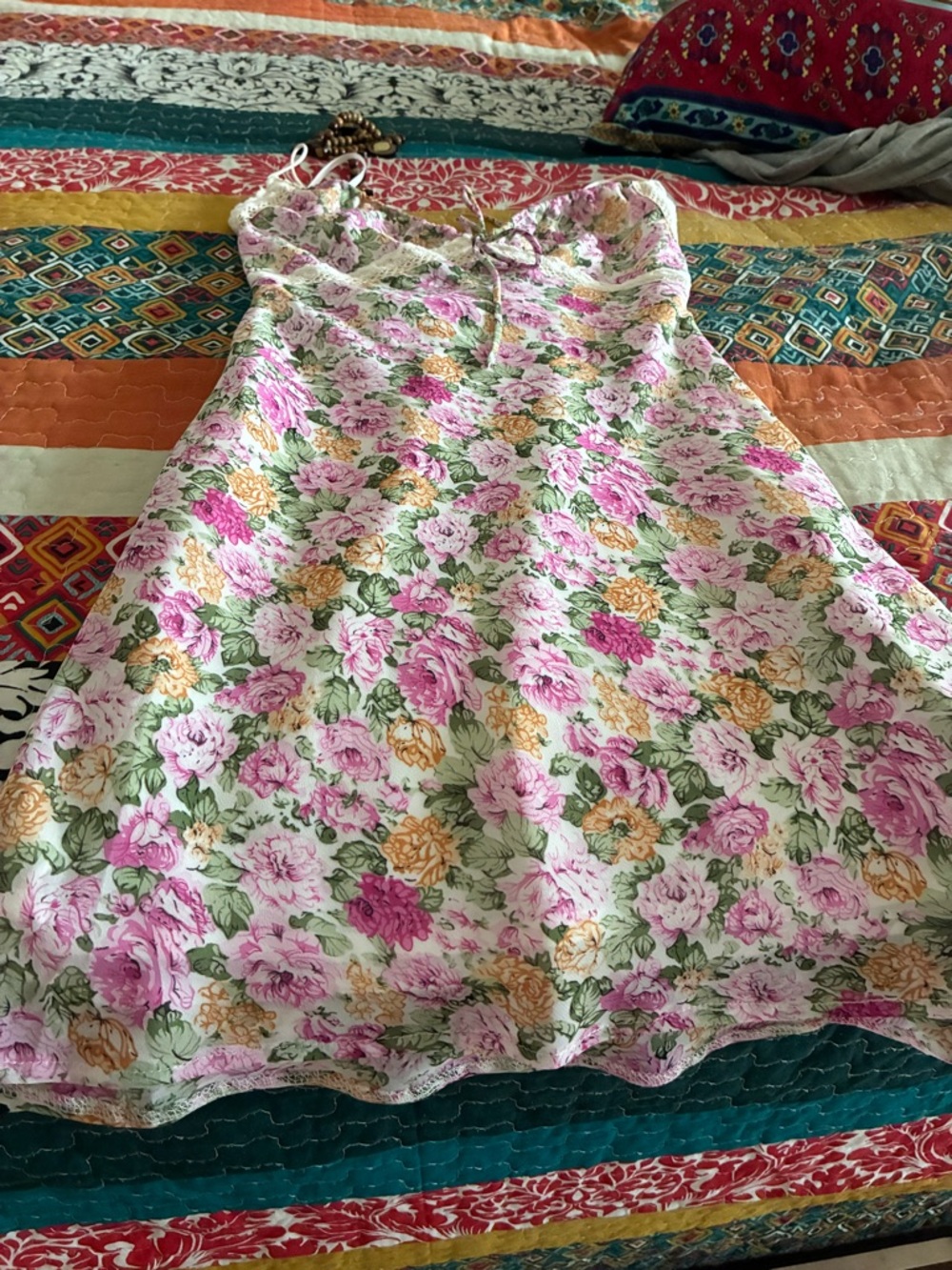 Princess Polly Floral Mini Dress in Pink, Green & Yellow NWOT